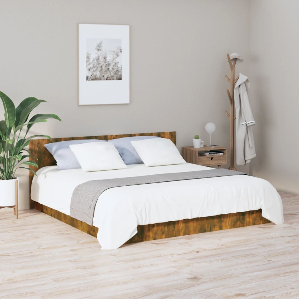 Uzglavlje za krevet boja dimljenog hrasta 200x1,5x80 cm drveno