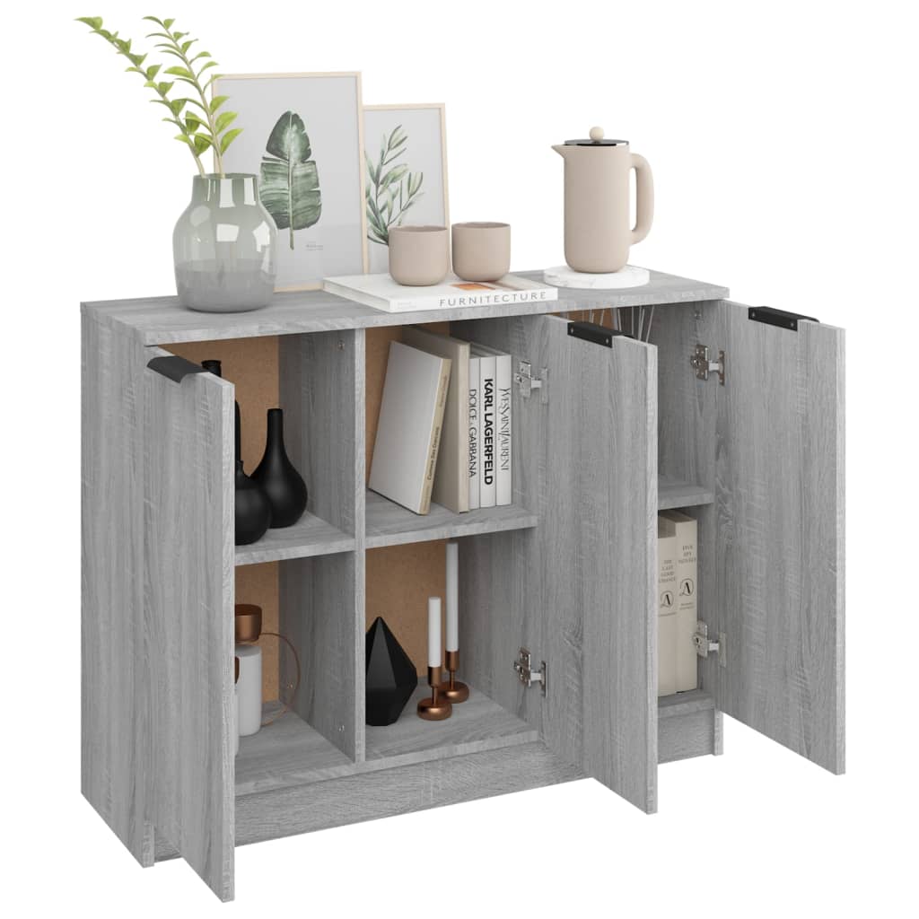 Komoda boja sivog hrasta sonome 90,5x30x70 cm konstruirano drvo