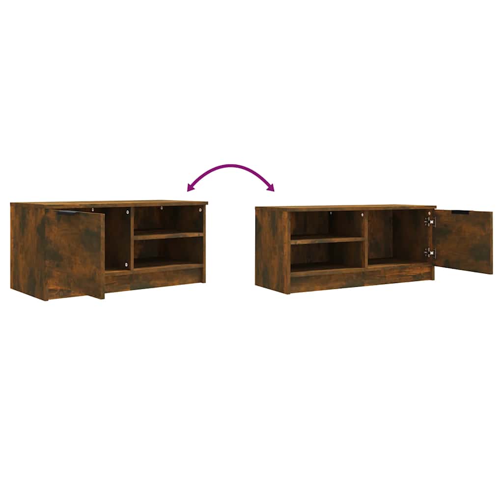 TV ormarići 2 kom boja dimljenog hrasta 80x35x36,5 cm drveni