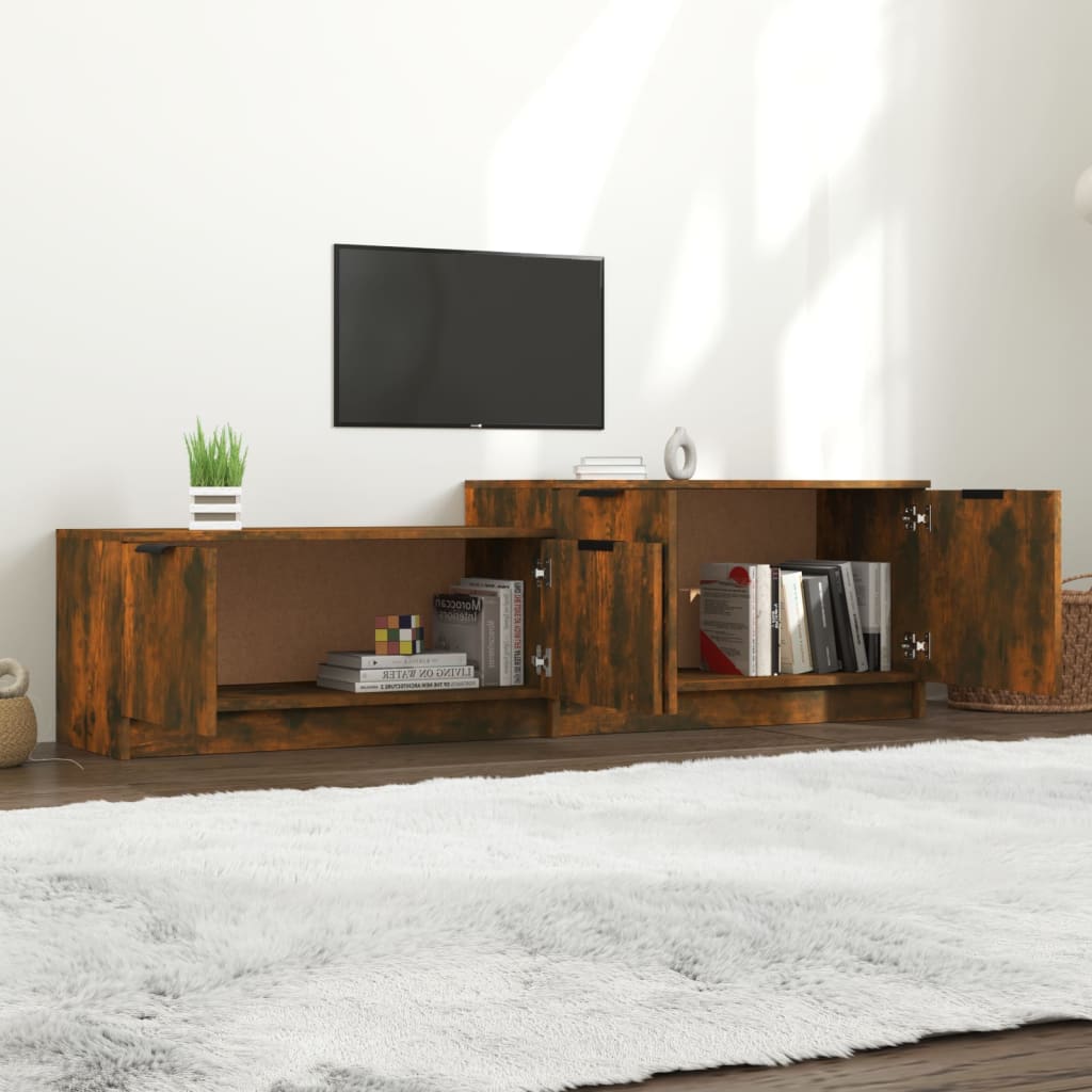 TV ormarić boja dimljenog hrasta158,5x36x45cm konstruirano drvo