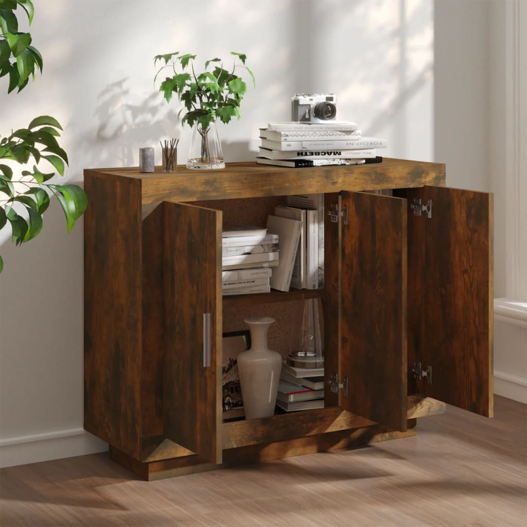 Komoda boja dimljenog hrasta 92x35x75 cm od konstruiranog drva