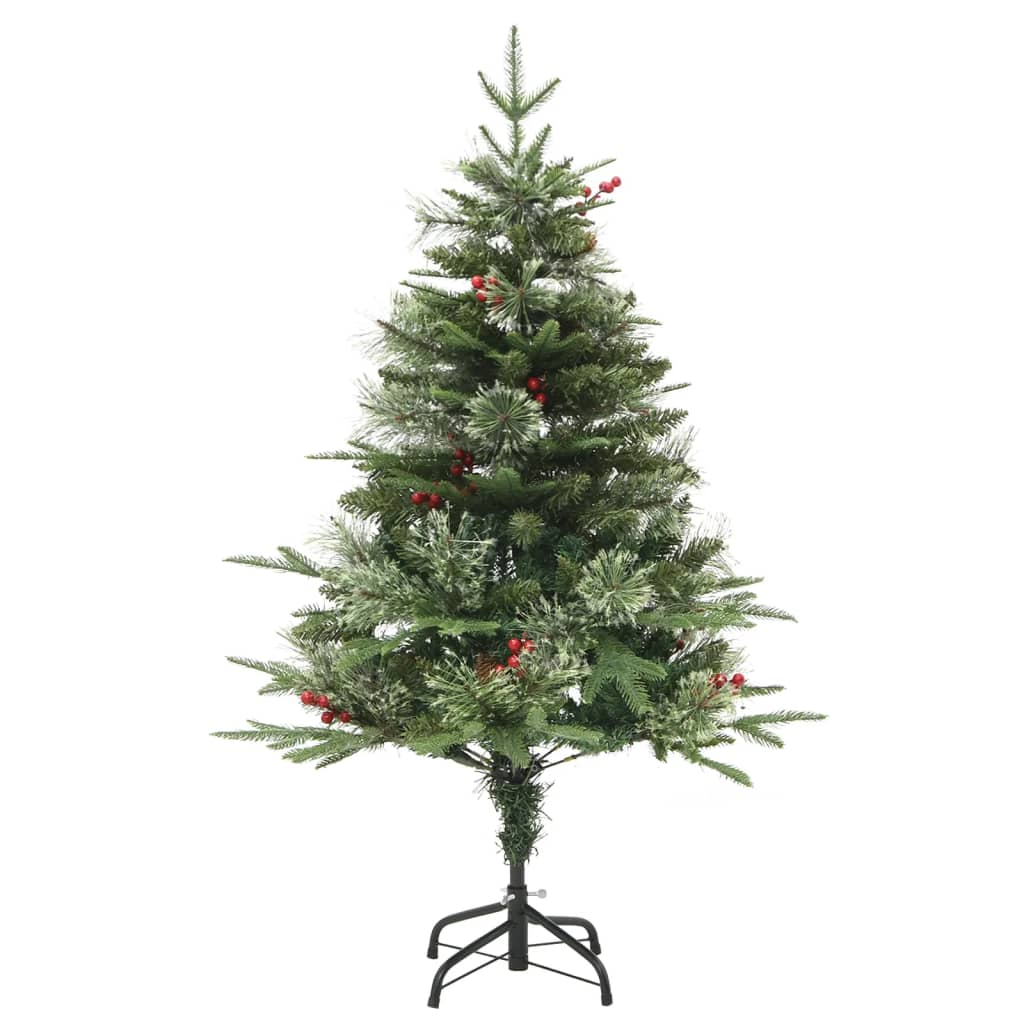 Osvijetljeno božićno drvce sa šiškama zeleno 120 cm PVC i PE