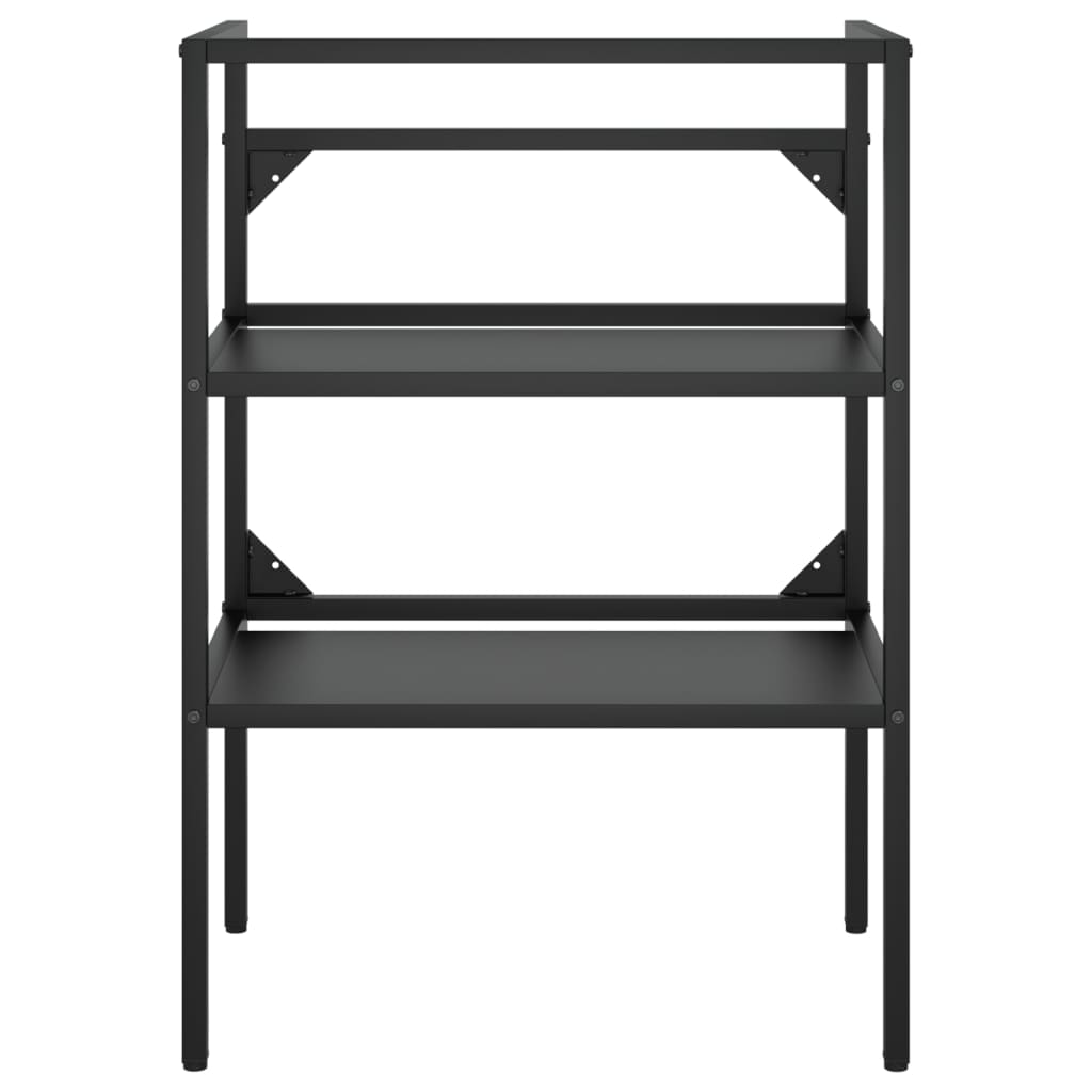 Okvir s ugrađenim umivaonikom crni željezni