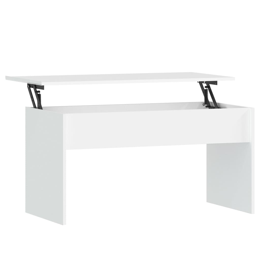 Stolić za kavu bijeli 102x50,5x52,5 cm od konstruiranog drva