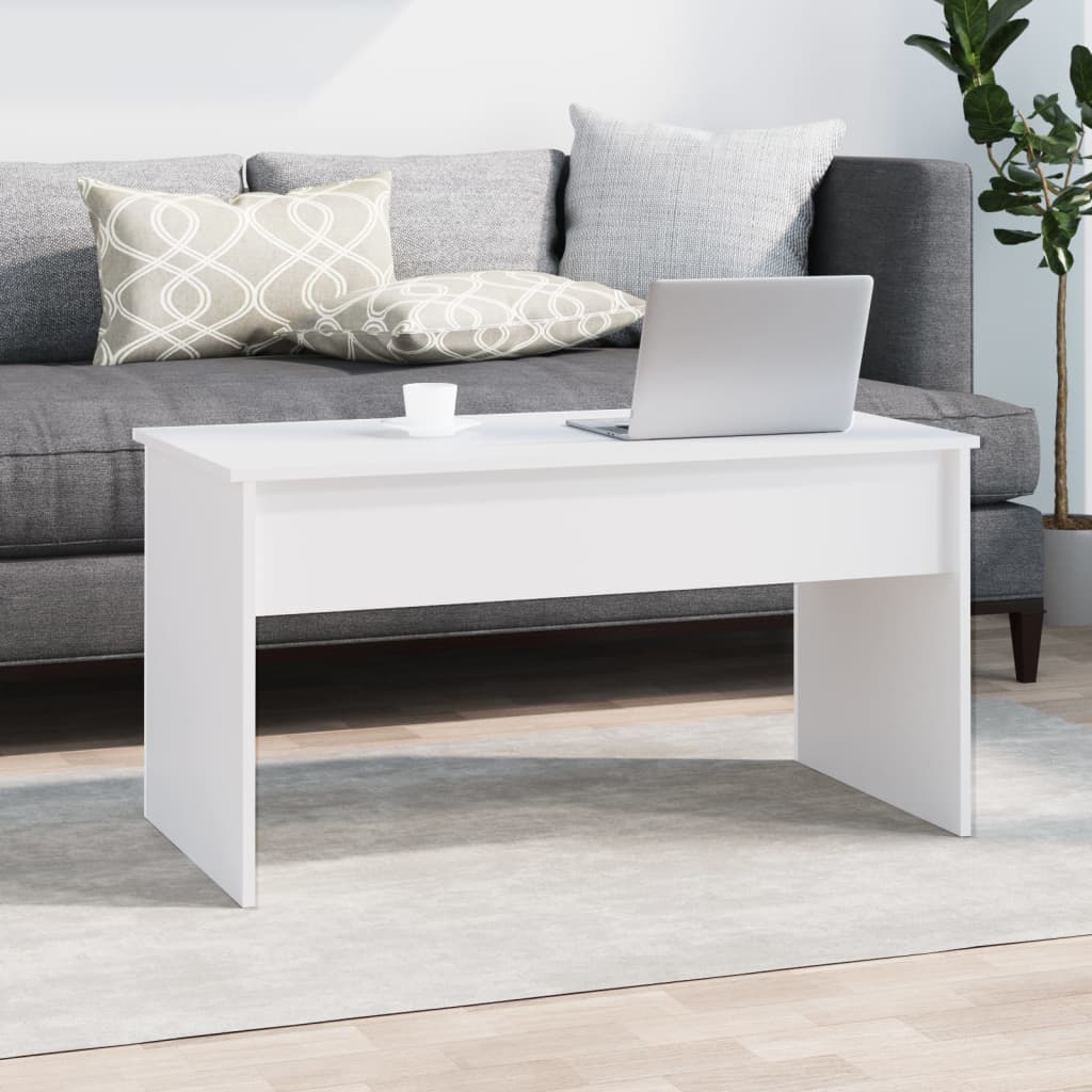 Stolić za kavu bijeli 102x50,5x52,5 cm od konstruiranog drva
