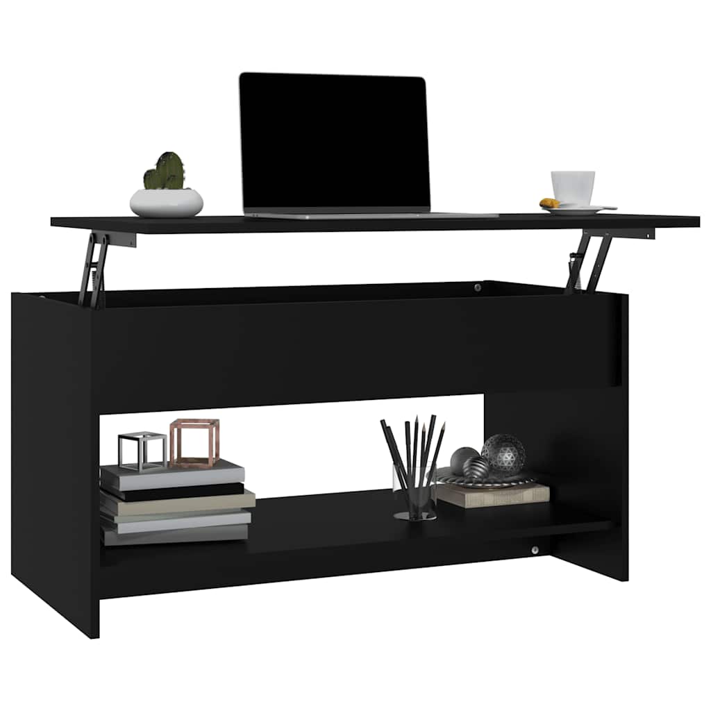 Stolić za kavu crni 102 x 50 x 52,5 cm od konstruiranog drva