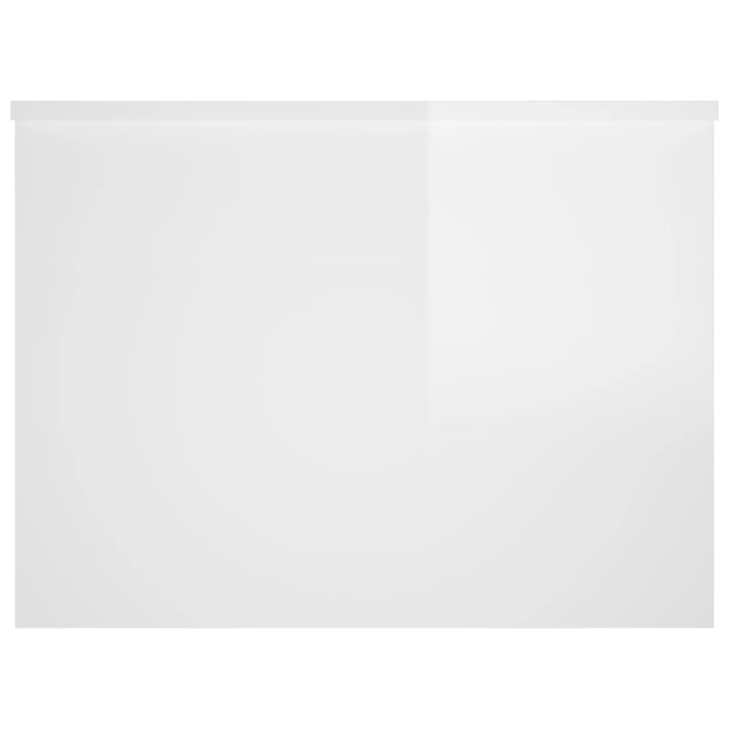 Stolić za kavu sjajni bijeli 80x55,5x41,5 cm konstruirano drvo
