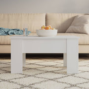 Stolić za kavu bijeli 79 x 49 x 41 cm od konstruiranog drva