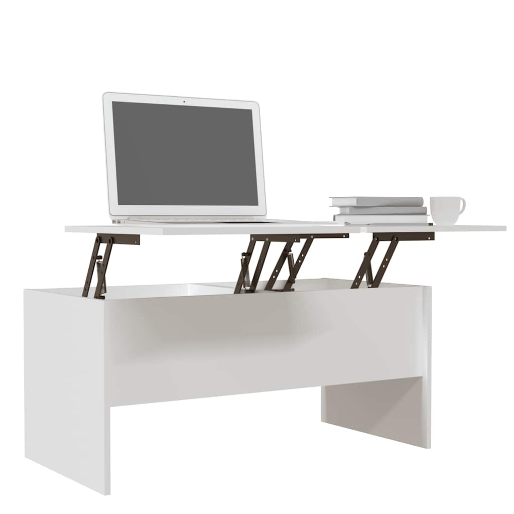 Stolić za kavu bijeli 102x50,5x46,5 cm od konstruiranog drva