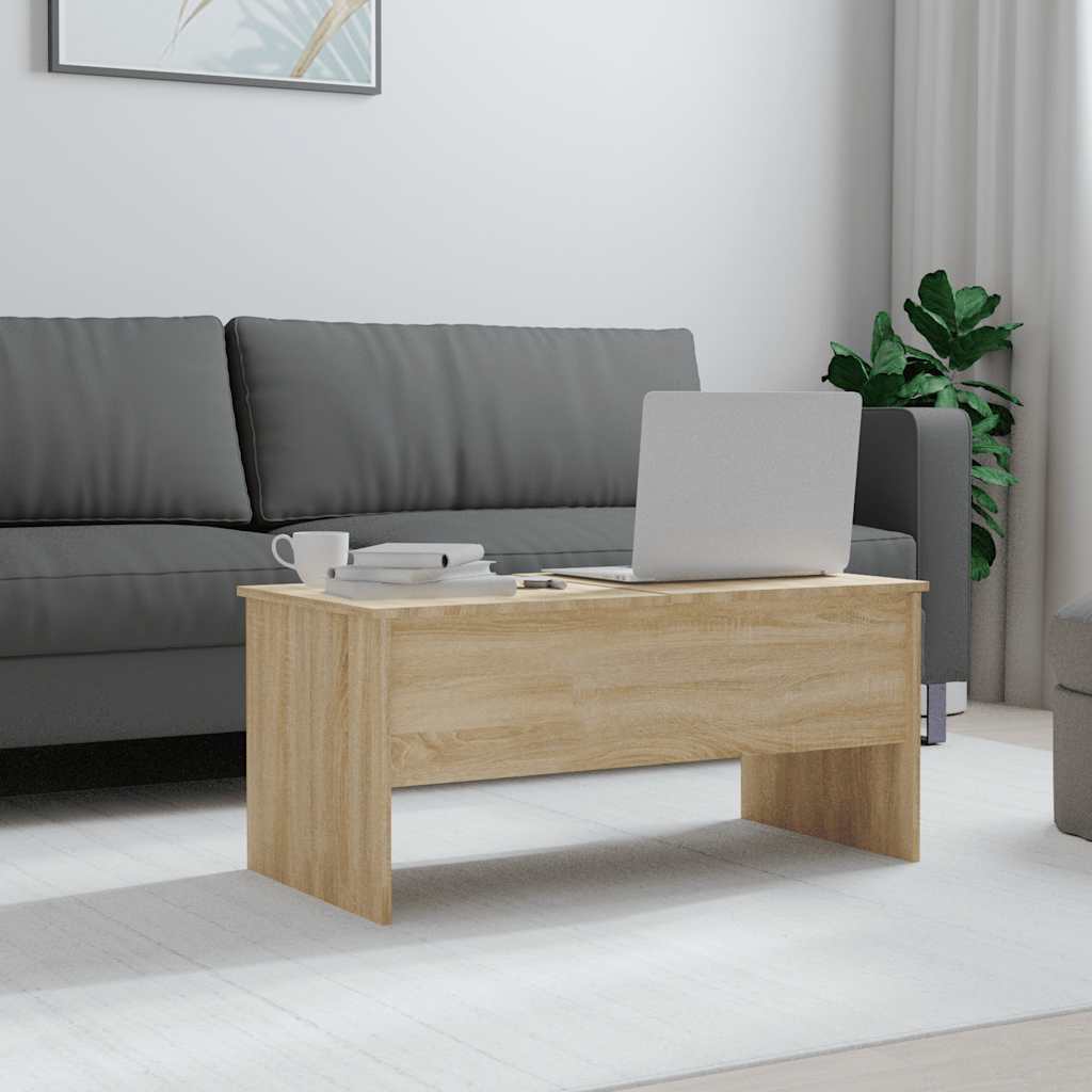 Stolić za kavu boja hrasta 102x50,5x46,5 cm konstruirano drvo