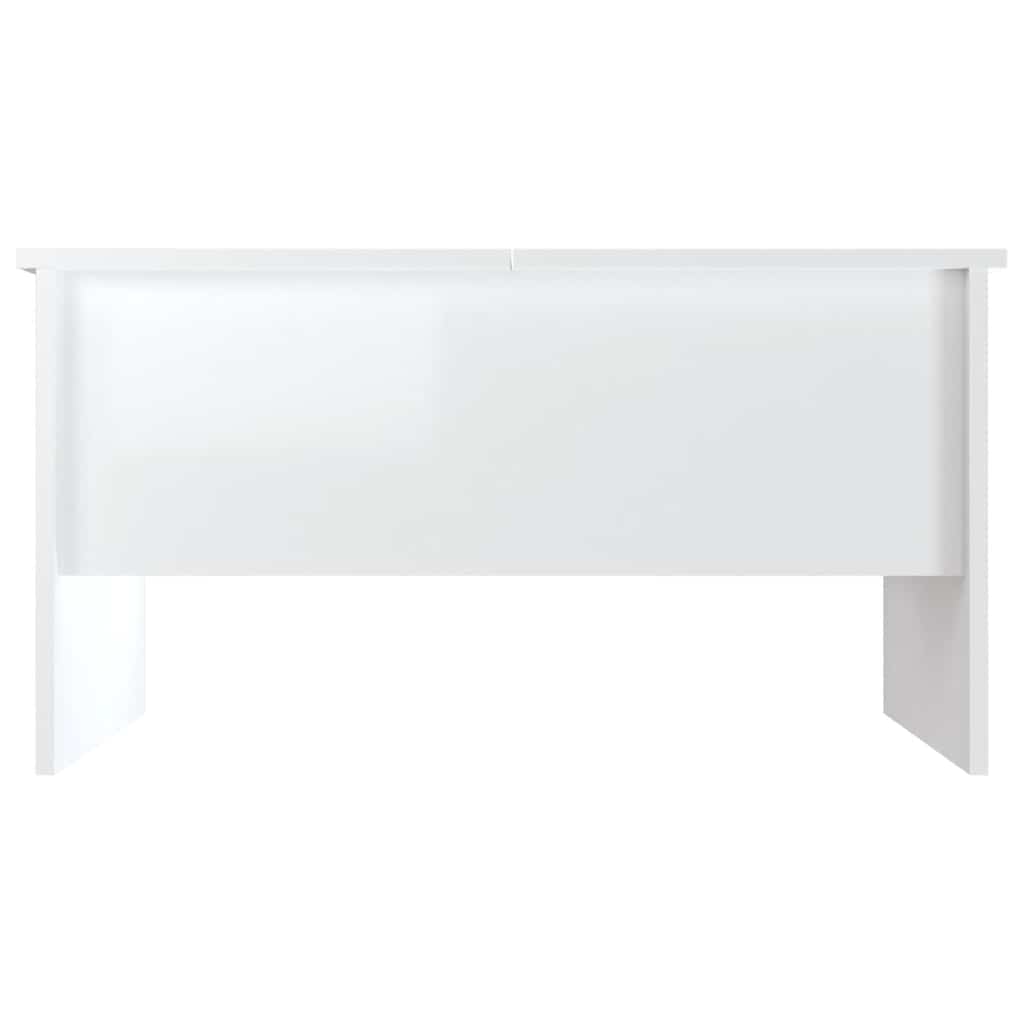 Stolić za kavu sjajni bijeli 80x50x42,5 cm konstruirano drvo