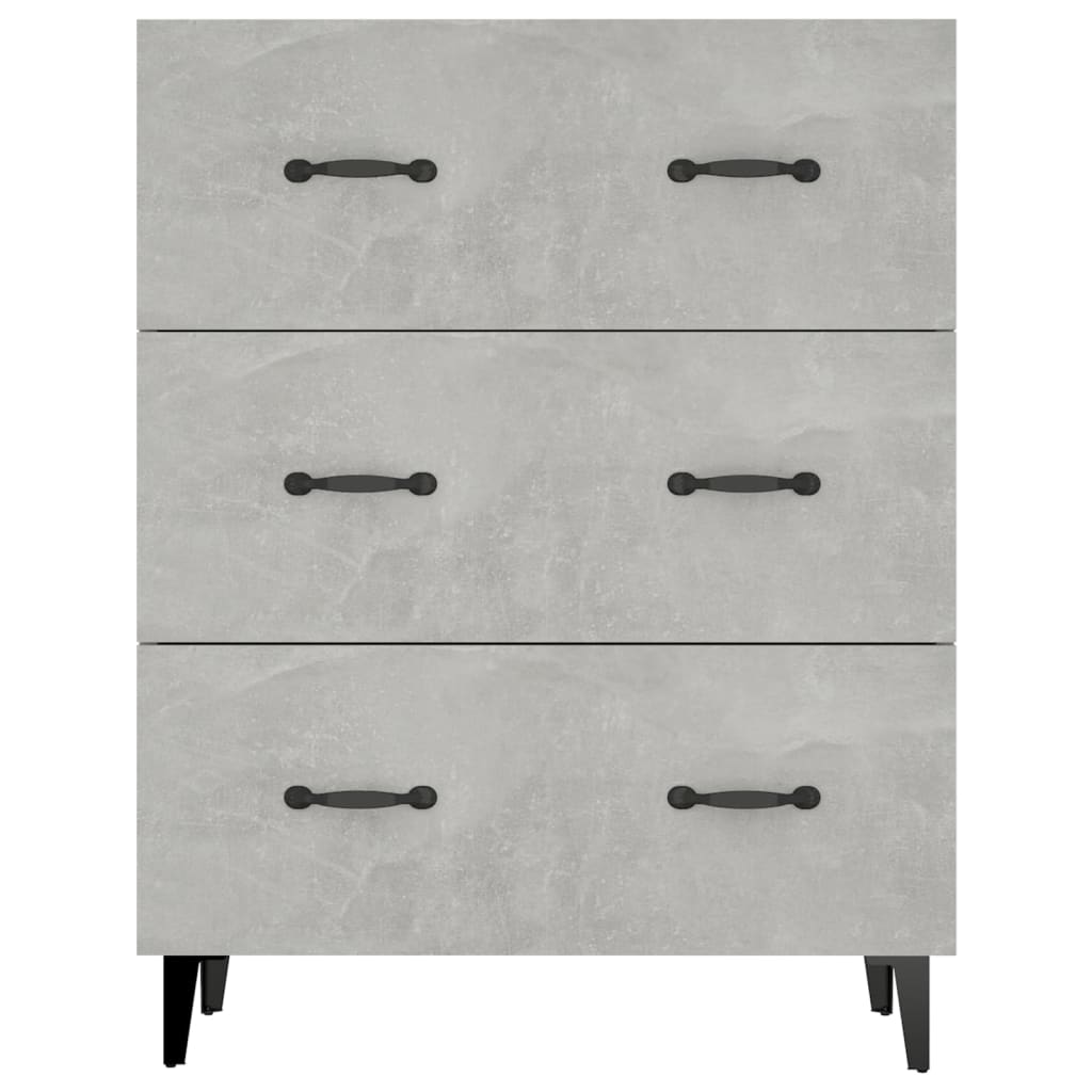 Komoda siva boja betona 69,5x34x90 cm od konstruiranog drva