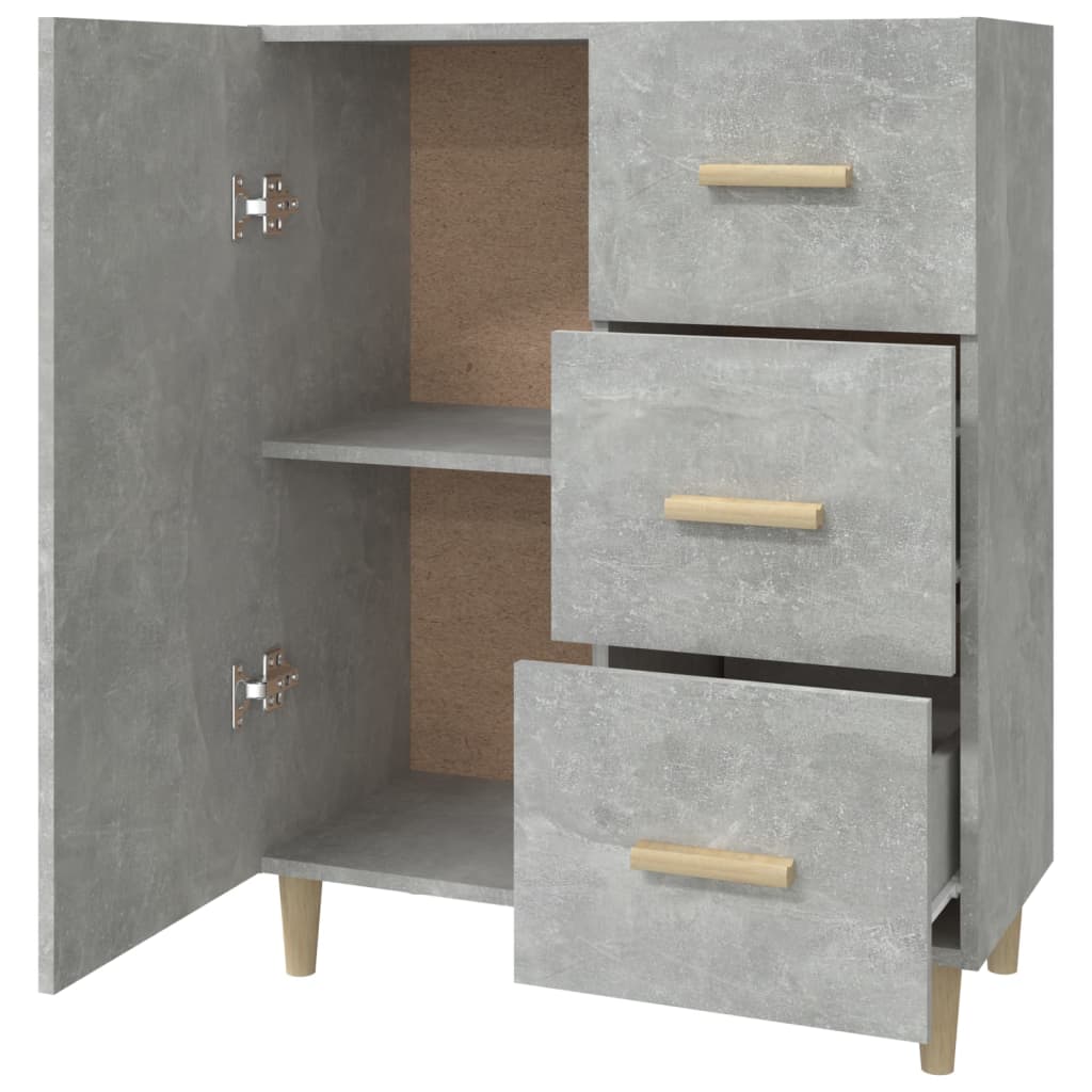 Komoda siva boja betona 69,5x34x90 cm od konstruiranog drva