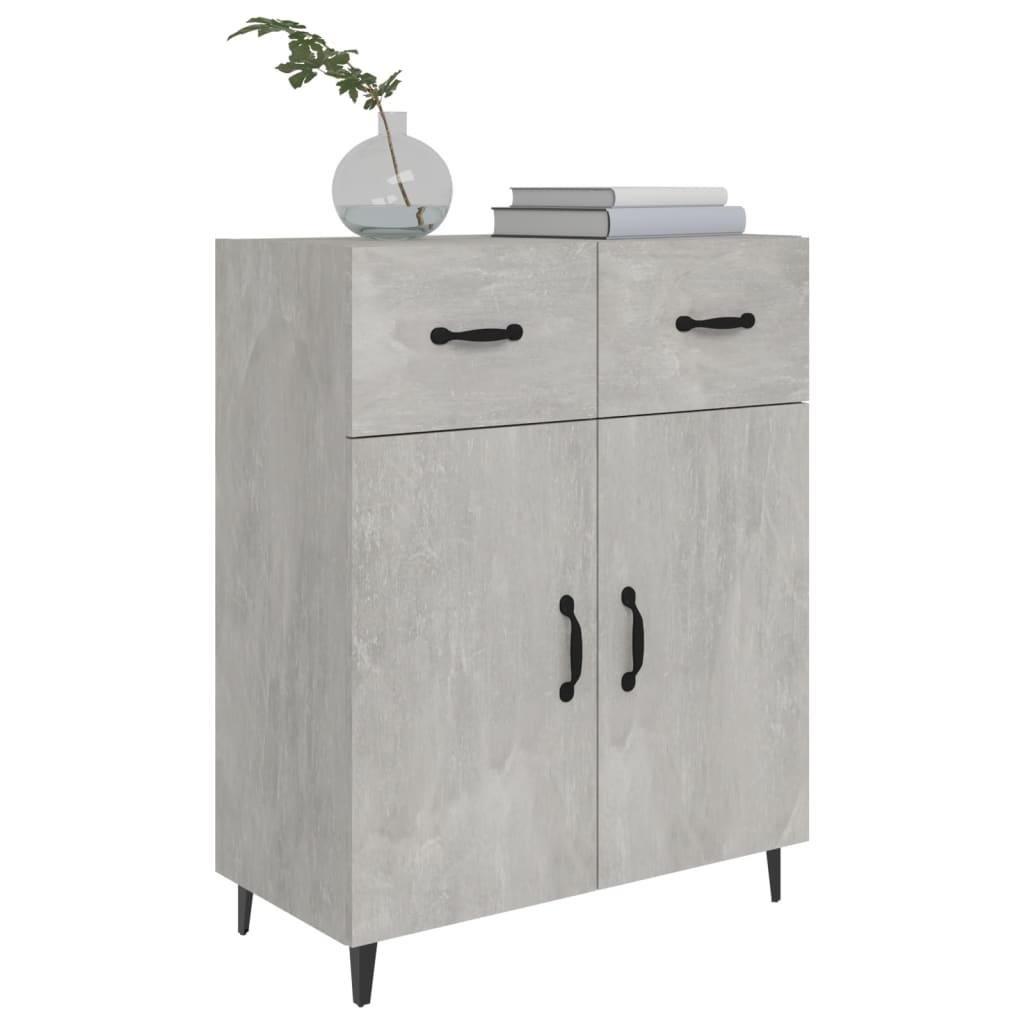 Komoda siva boja betona 69,5x34x90 cm od konstruiranog drva