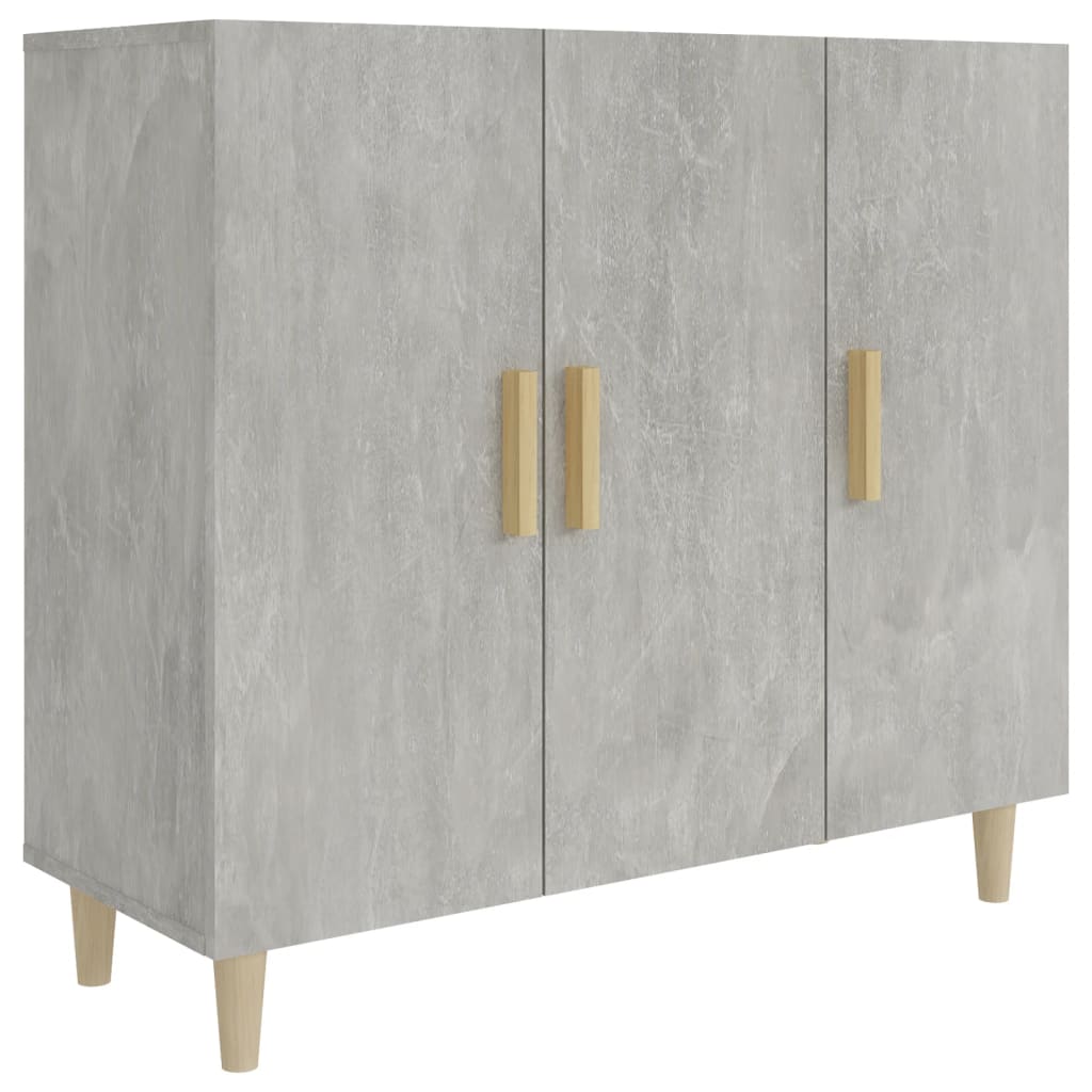 Komoda siva boja betona 90x34x80 cm od konstruiranog drva