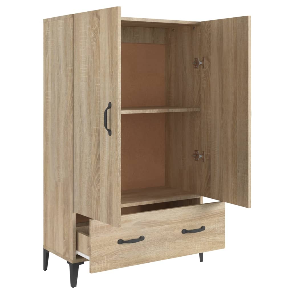 Visoka komoda boja hrasta sonome 70x31x115 cm konstruirano drvo