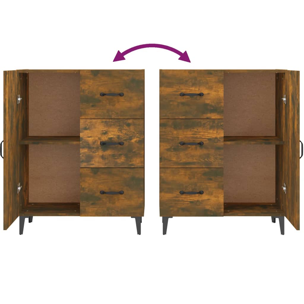 Komoda boja dimljenog hrasta 69,5x34x90 cm konstruirano drvo