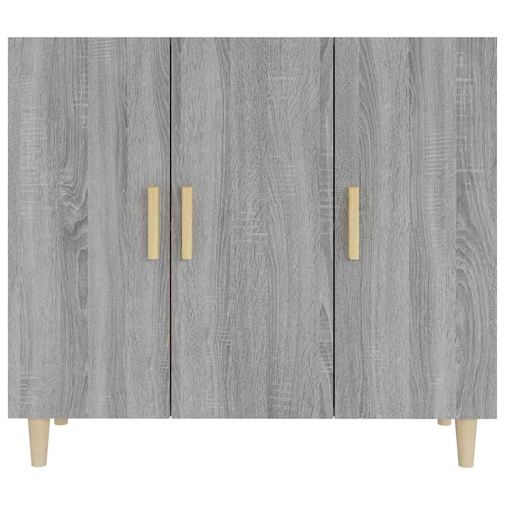 Komoda boja hrasta sonome 90 x 34 x 80 cm konstruirano drvo Siva