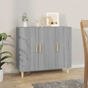 Komoda boja hrasta sonome 90 x 34 x 80 cm konstruirano drvo Siva