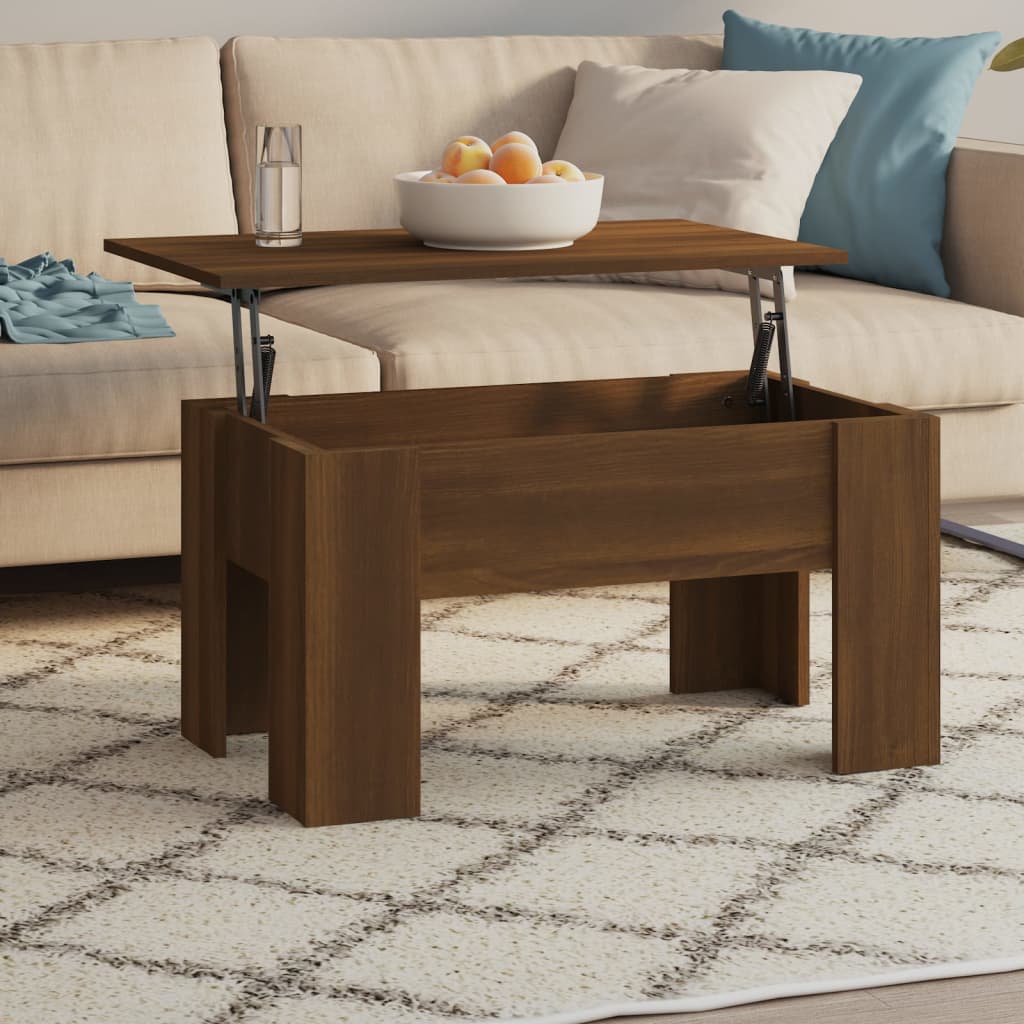 Stolić za kavu smeđi hrast 79 x 49 x 41 cm konstruirano drvo