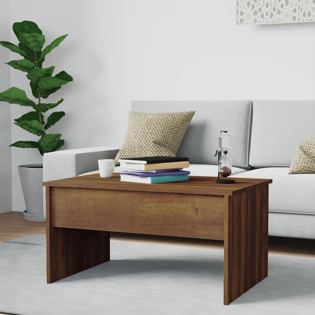 Stolić za kavu Smeđa hrasta 80x50,5x41,5 cm konstruirano drvo