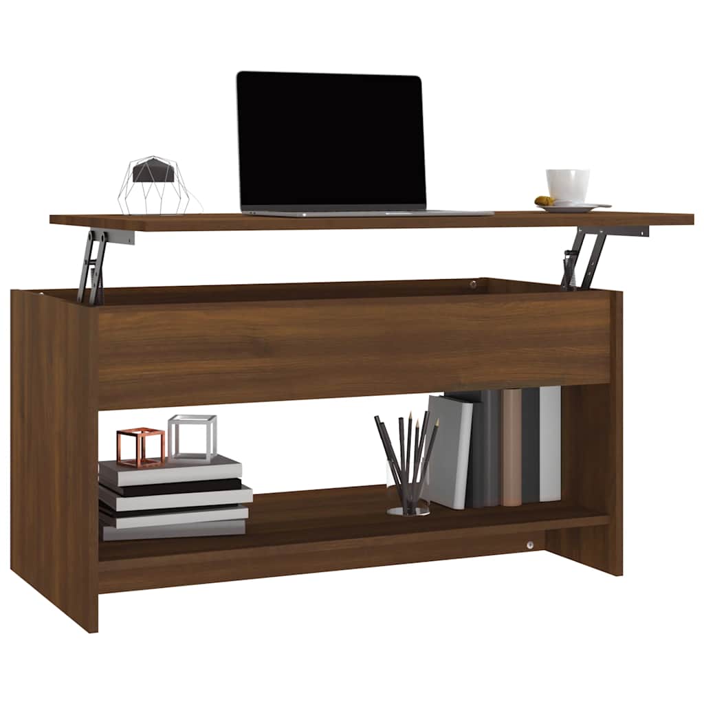 Stolić za kavu Smeđa hrasta 102x50x52,5 cm konstruirano drvo