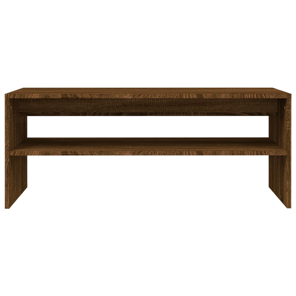Stolić za kavu smeđa boja hrasta 100x40x40 cm konstruirano drvo