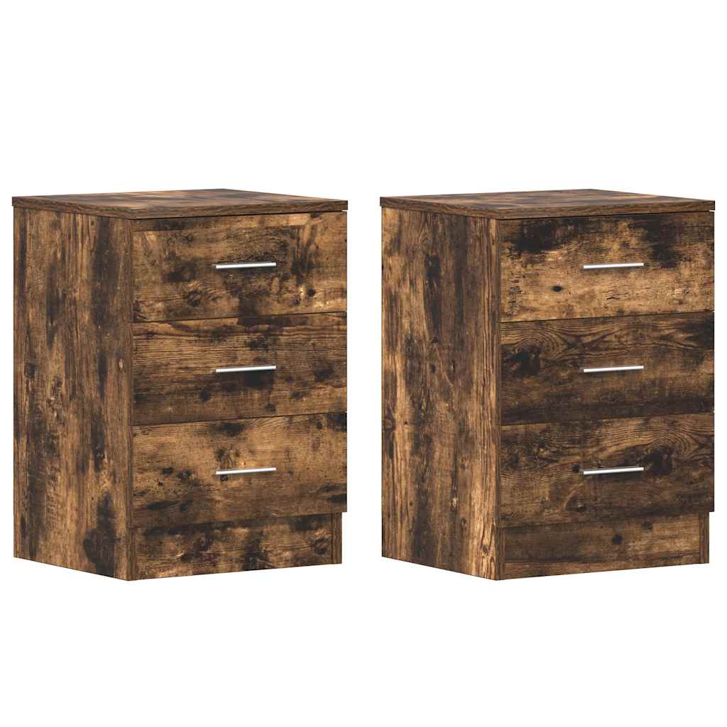Noćni ormarići boja hrasta 2 kom 38x35x56 cm konstruirano drvo