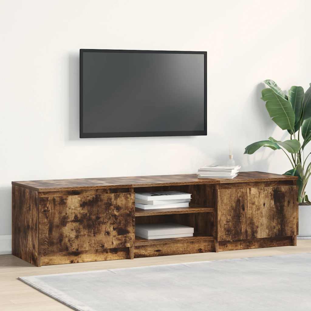 TV ormarić dimljeni hrast 140 x 40 x 35,5 cm konstruirano drvo