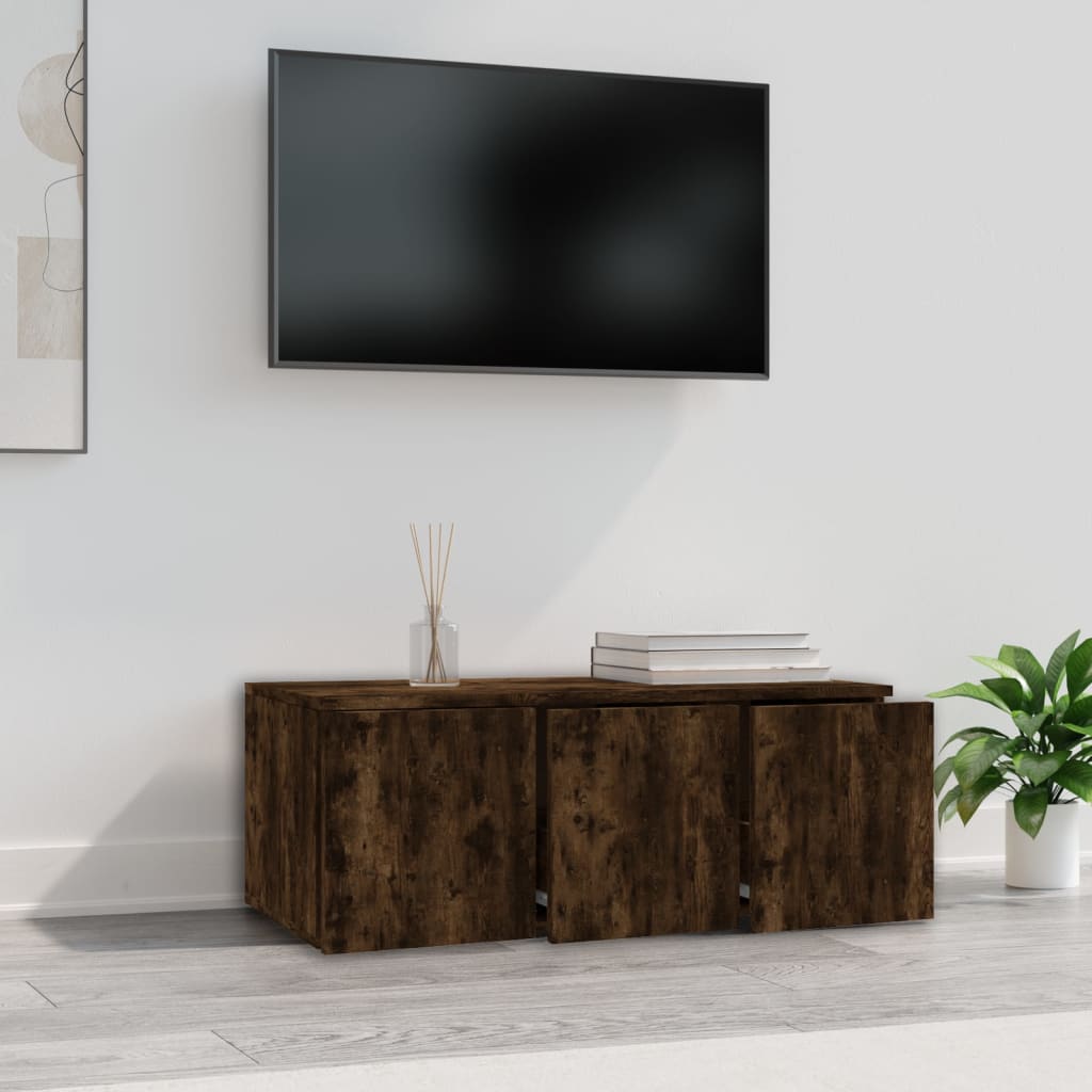 TV ormarić boja dimljenog hrasta 80x34x30 cm konstruirano drvo
