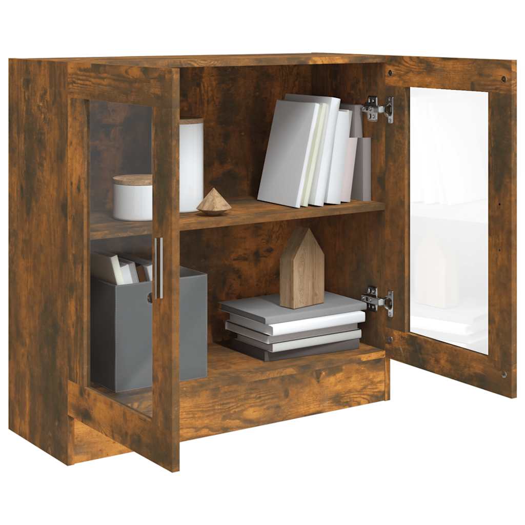 Vitrina boja dimljenog hrasta 82,5x30,5x80 cm konstruirano drvo