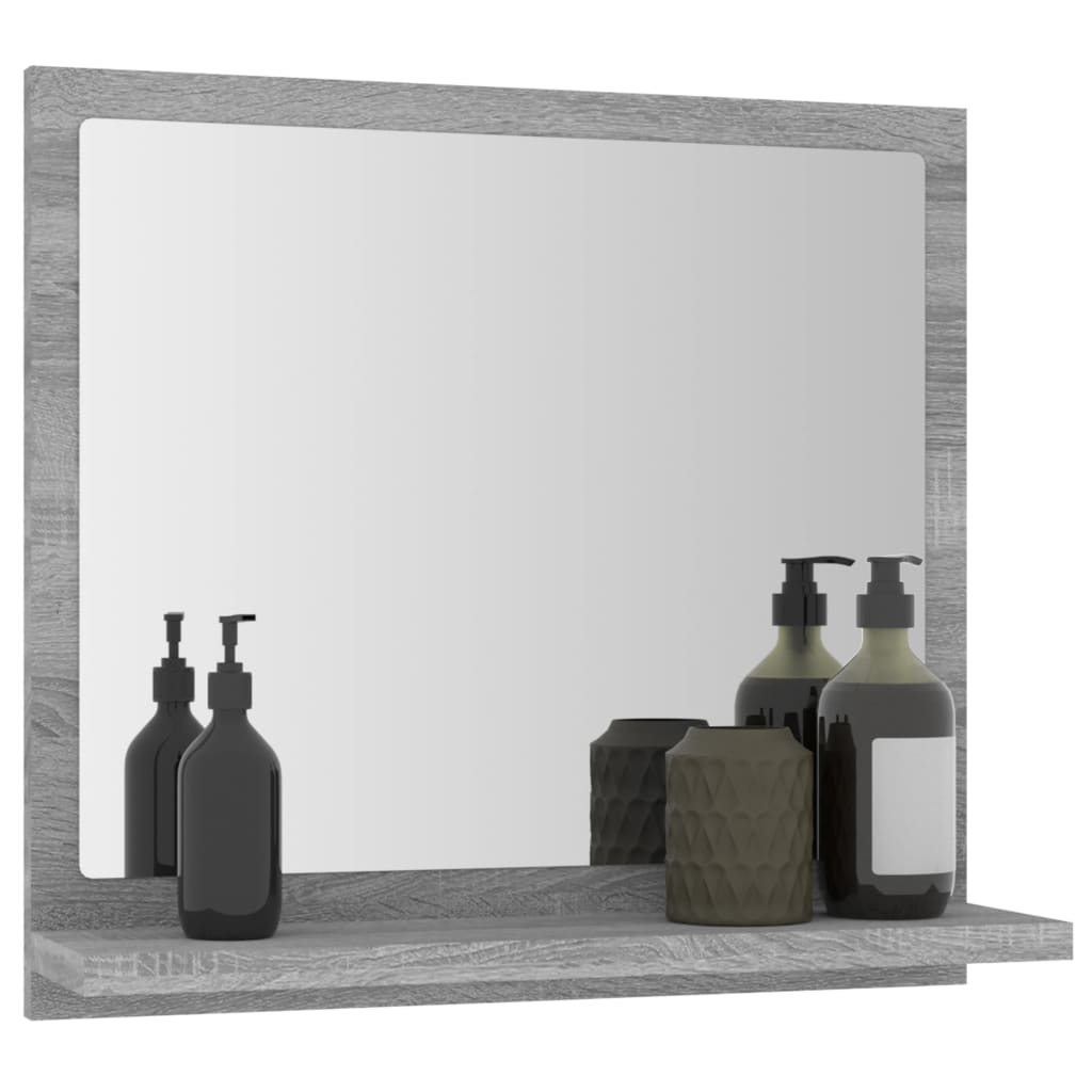 Kupaonsko ogledalo boja sivog hrasta 40 x 10,5x 37 cm drveno