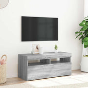 TV ormarić s LED svjetlima boja sivog hrasta sonome 90x35x40 cm