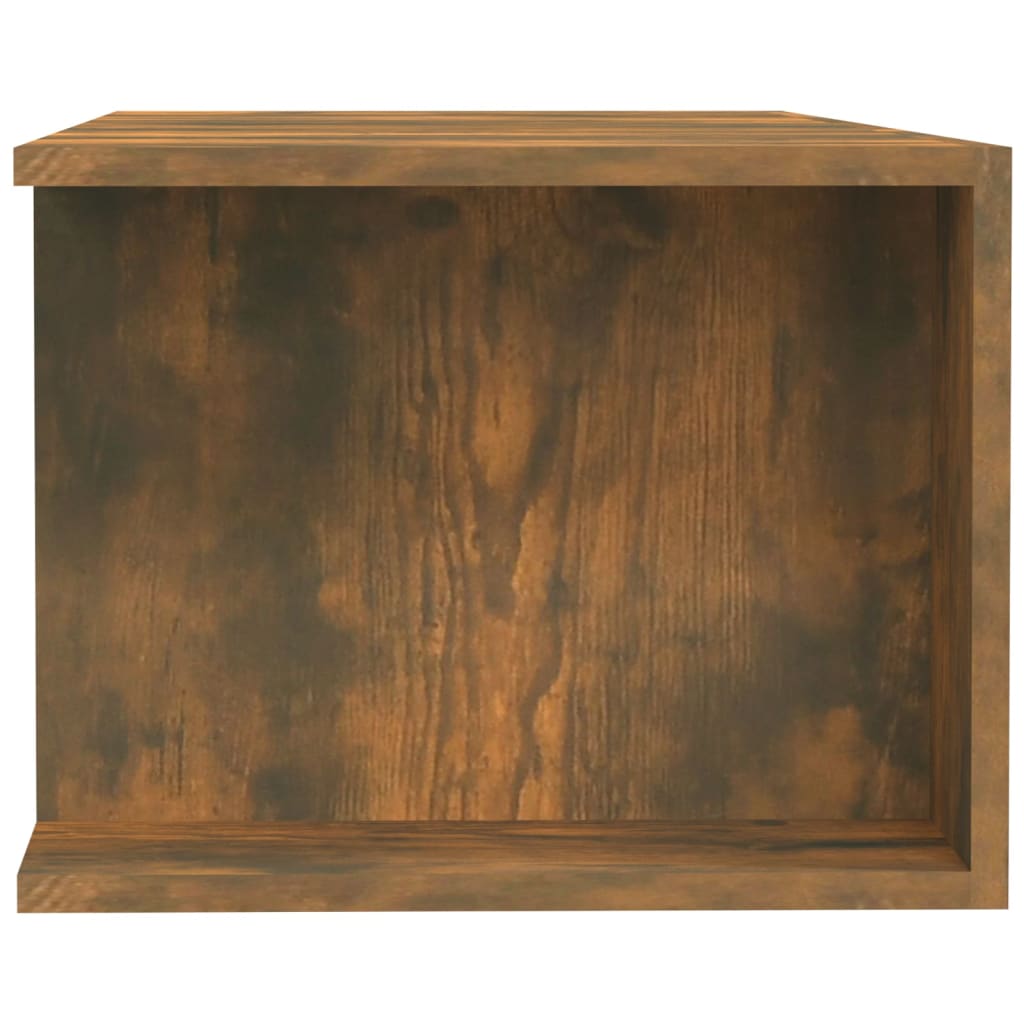 TV ormarić s LED svjetlima boja dimljenog hrasta 135x39x30 cm