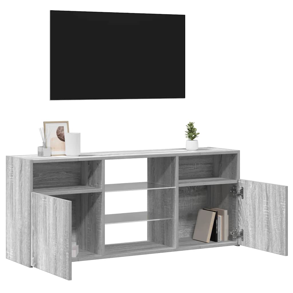 TV ormarić s LED svjetlima boja hrasta sonome 120x30x50 cm