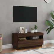 TV ormarić s LED svjetlima boja smeđeg hrasta 80 x 35 x 40 cm