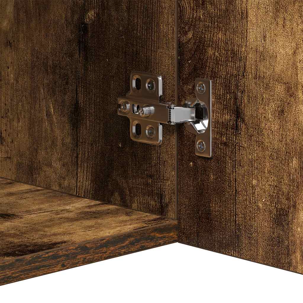 Komoda s LED svjetlima boja dimljenog hrasta 80 x 35 x 75 cm