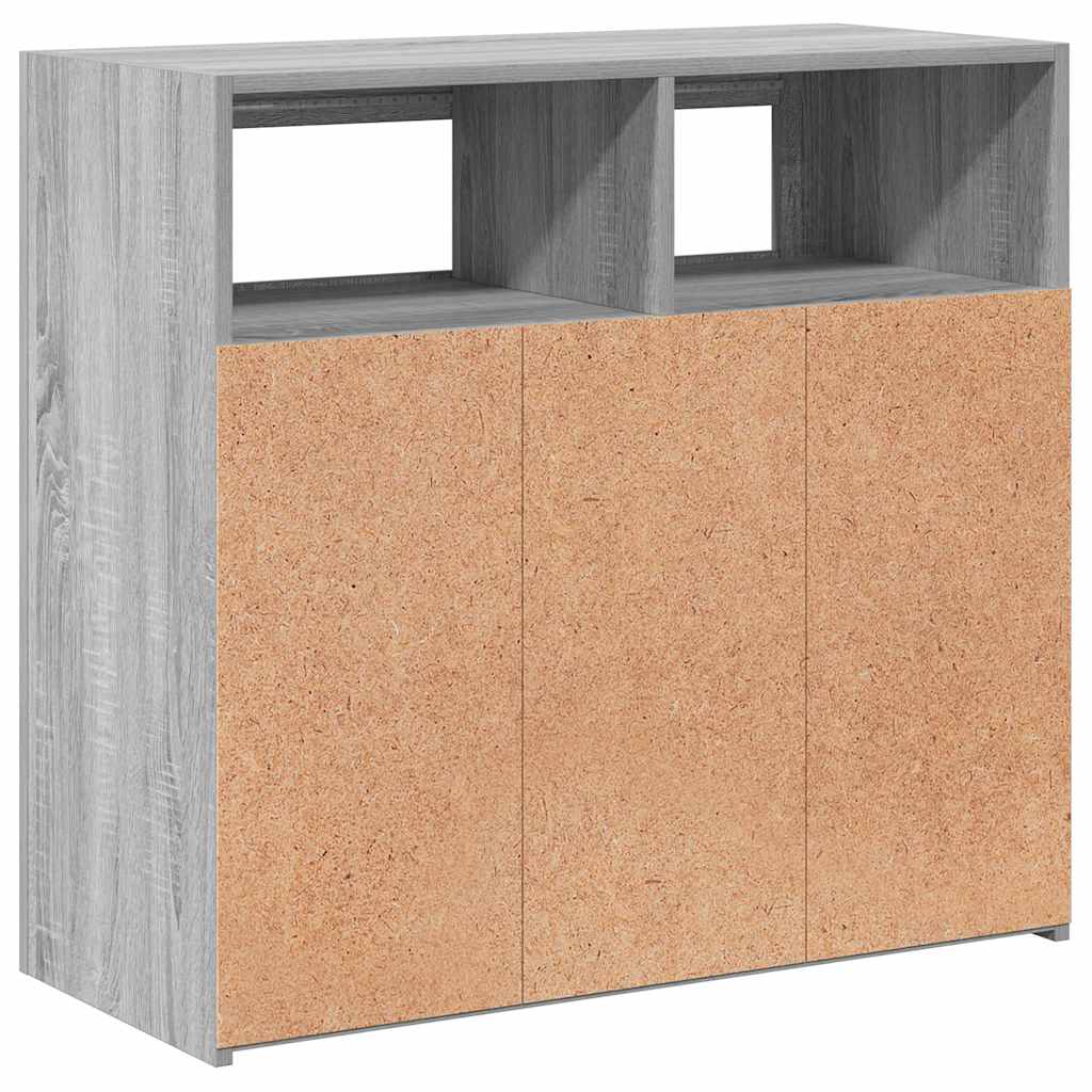 Komoda s LED svjetlima boja sivog hrasta sonome 80 x 35 x 75 cm