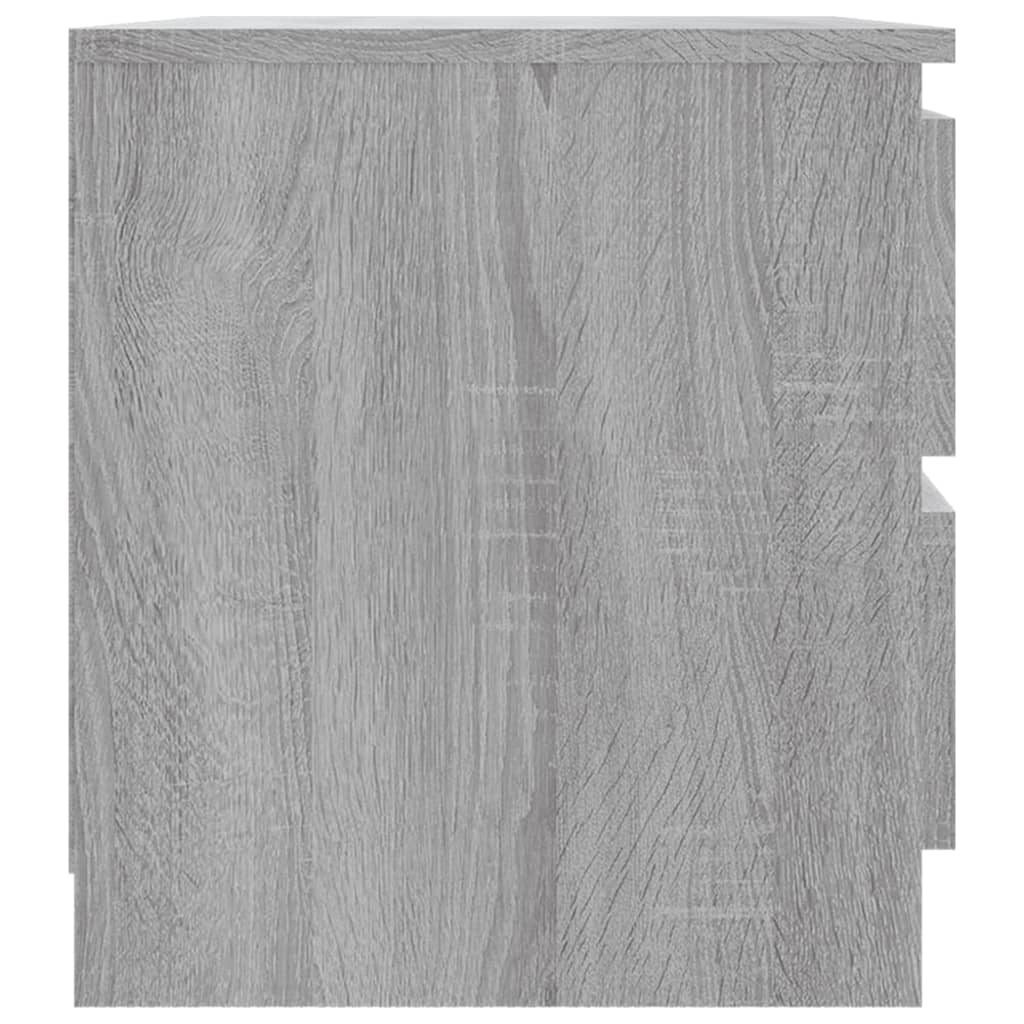Noćni ormarići 2 kom sivi hrast 50x39x43,5 cm konstruirano drvo