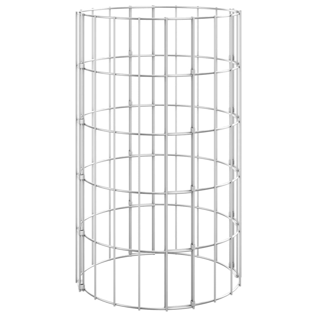 Kružne gabionske gredice 3 kom pocinčani čelik Ø 30 x 50 cm