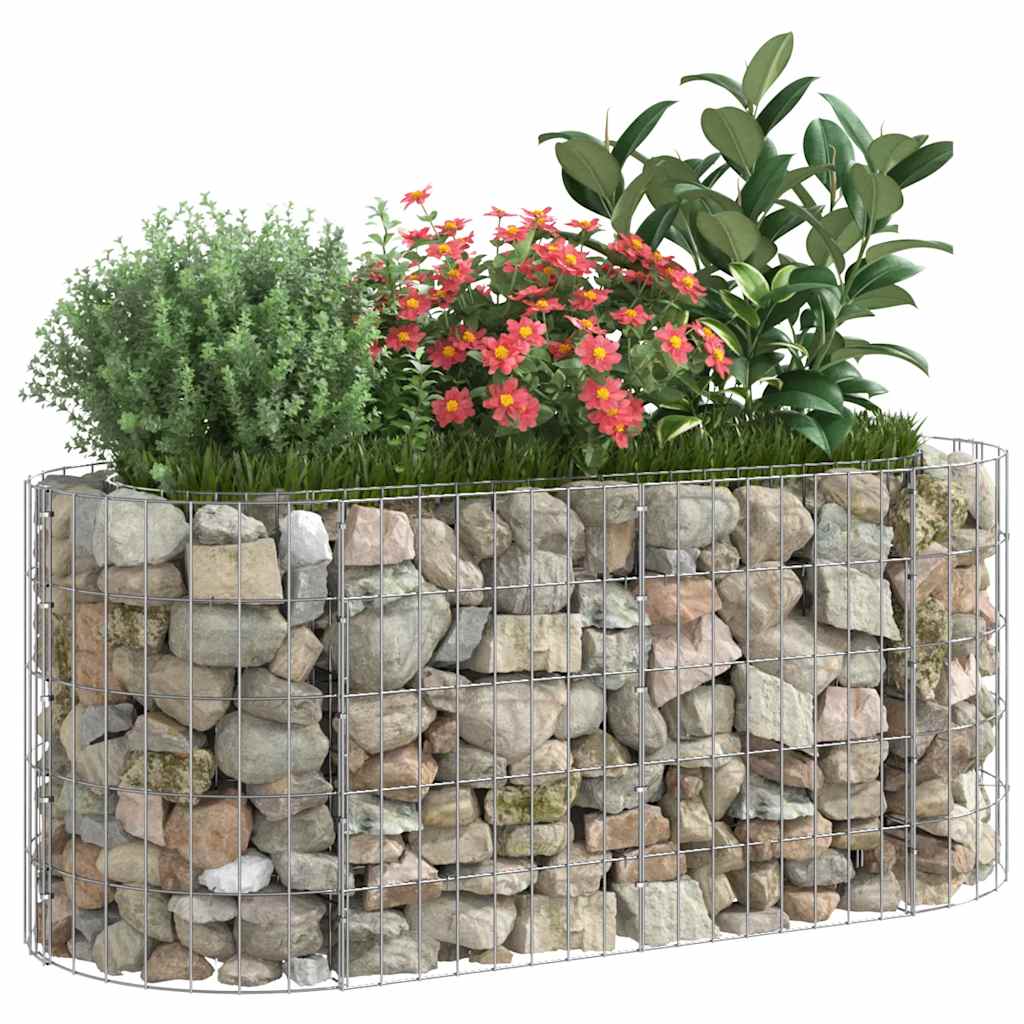 Gabionska povišena gredica od pocinčanog željeza 120x50x50 cm