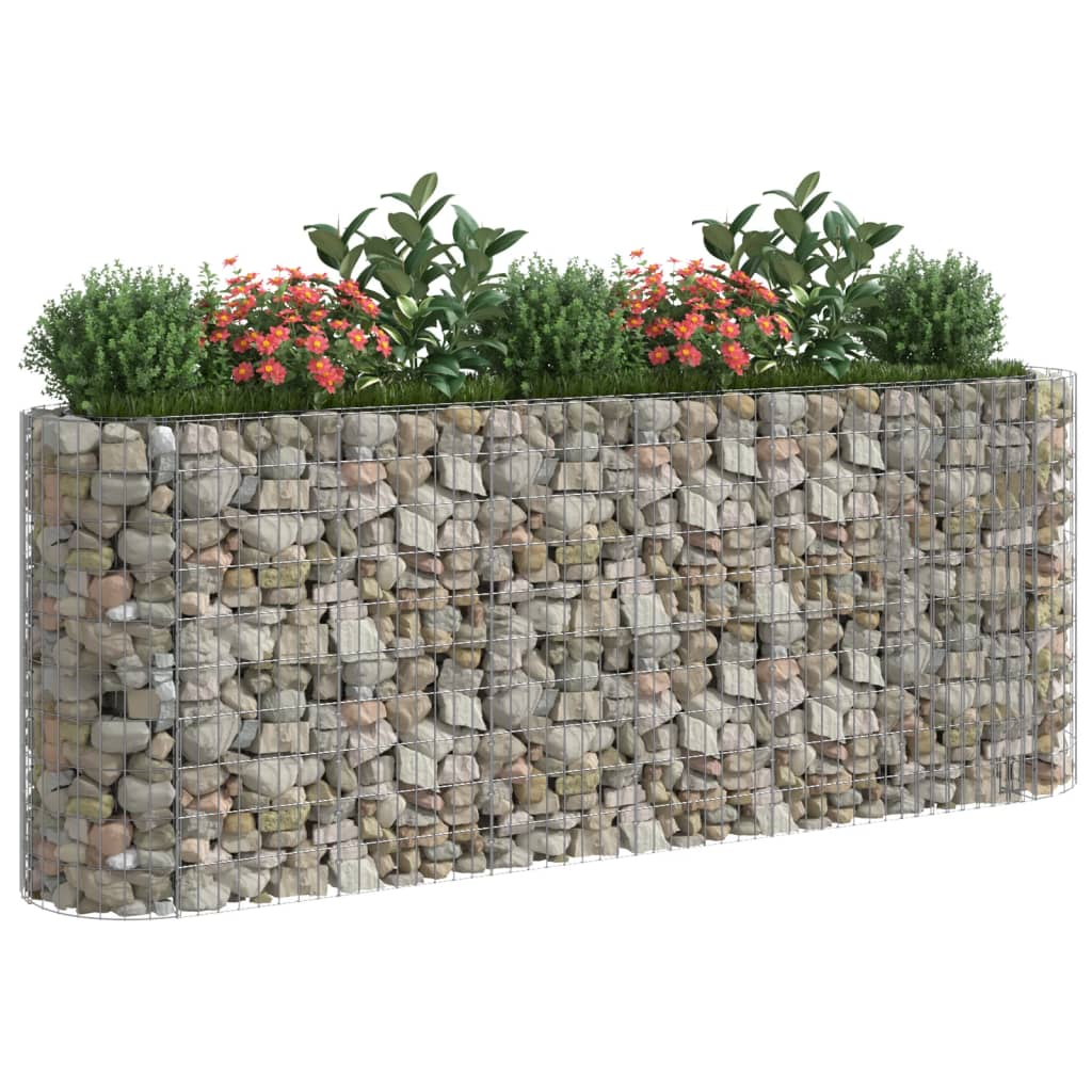 Gabionska povišena gredica od pocinčanog željeza 260x50x100 cm