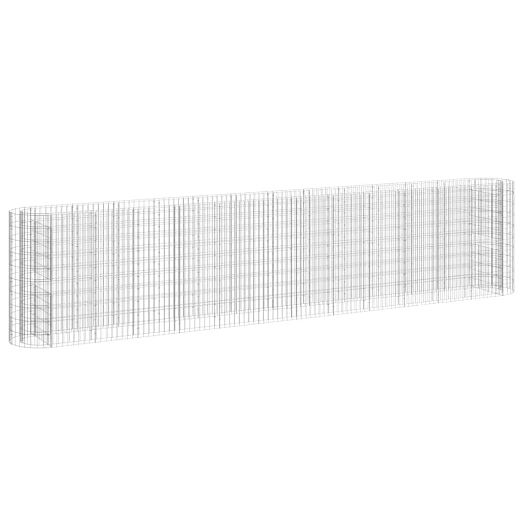 Gabionska povišena gredica od pocinčanog željeza 470x50x100 cm