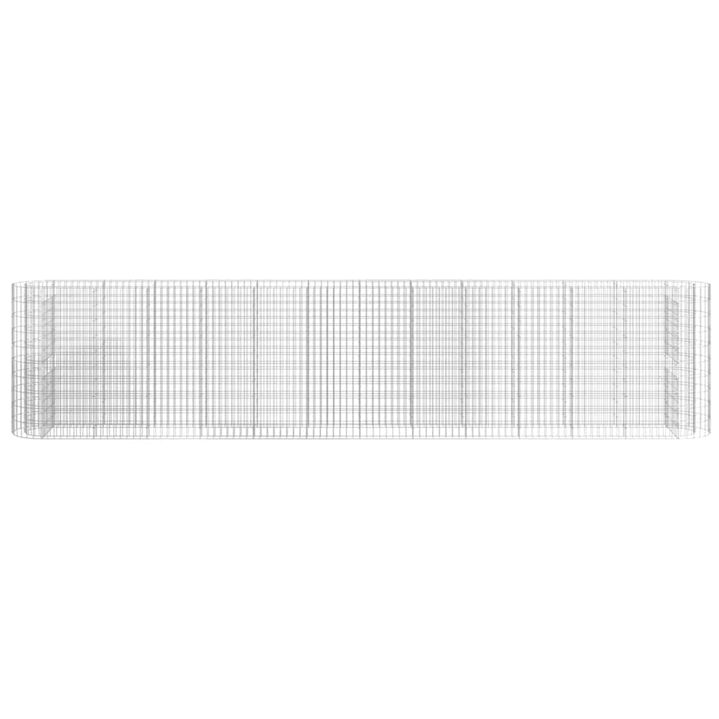 Gabionska povišena gredica od pocinčanog željeza 470x50x100 cm