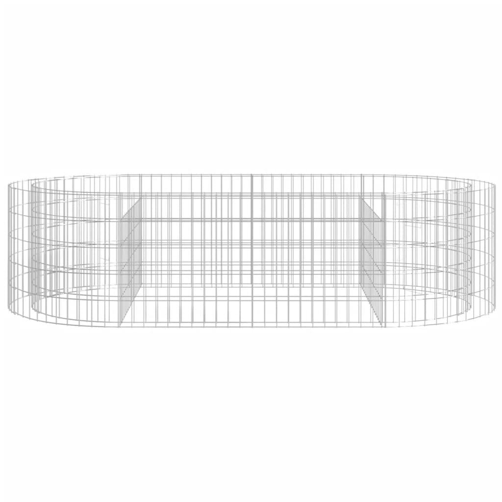 Gabionska povišena gredica od pocinčanog željeza 200x100x50 cm