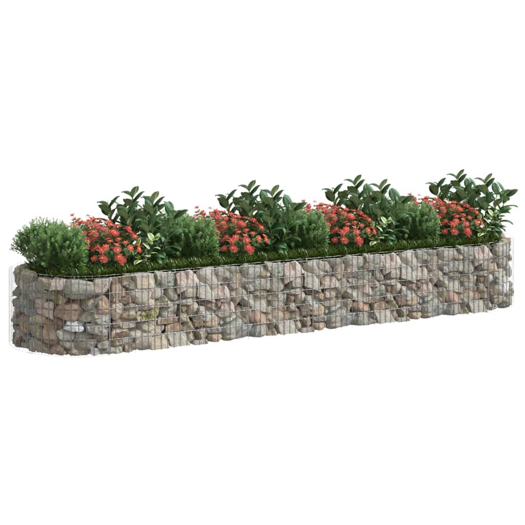 Gabionska povišena gredica od pocinčanog željeza 400x100x50 cm