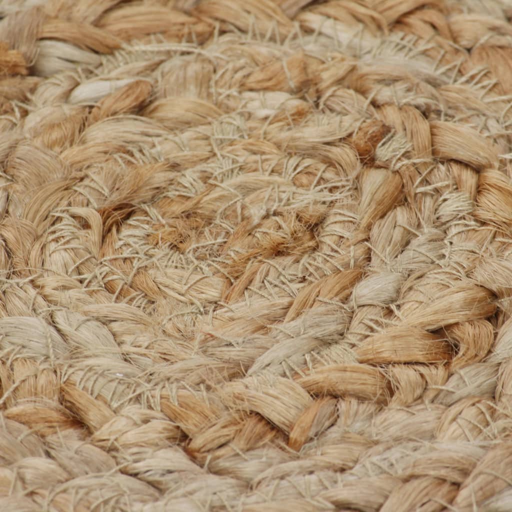 Ukrasni pleteni tepih od jute 210 cm okrugli
