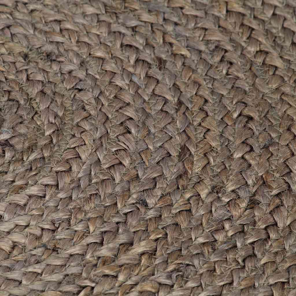 Ručno rađeni tepih od jute okrugli 240 cm sivi