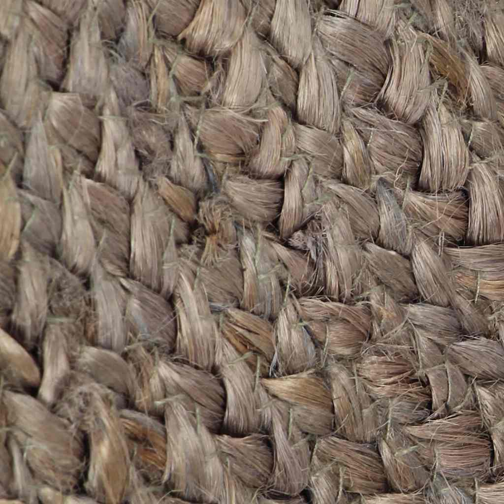 Ručno rađeni tepih od jute okrugli 240 cm sivi