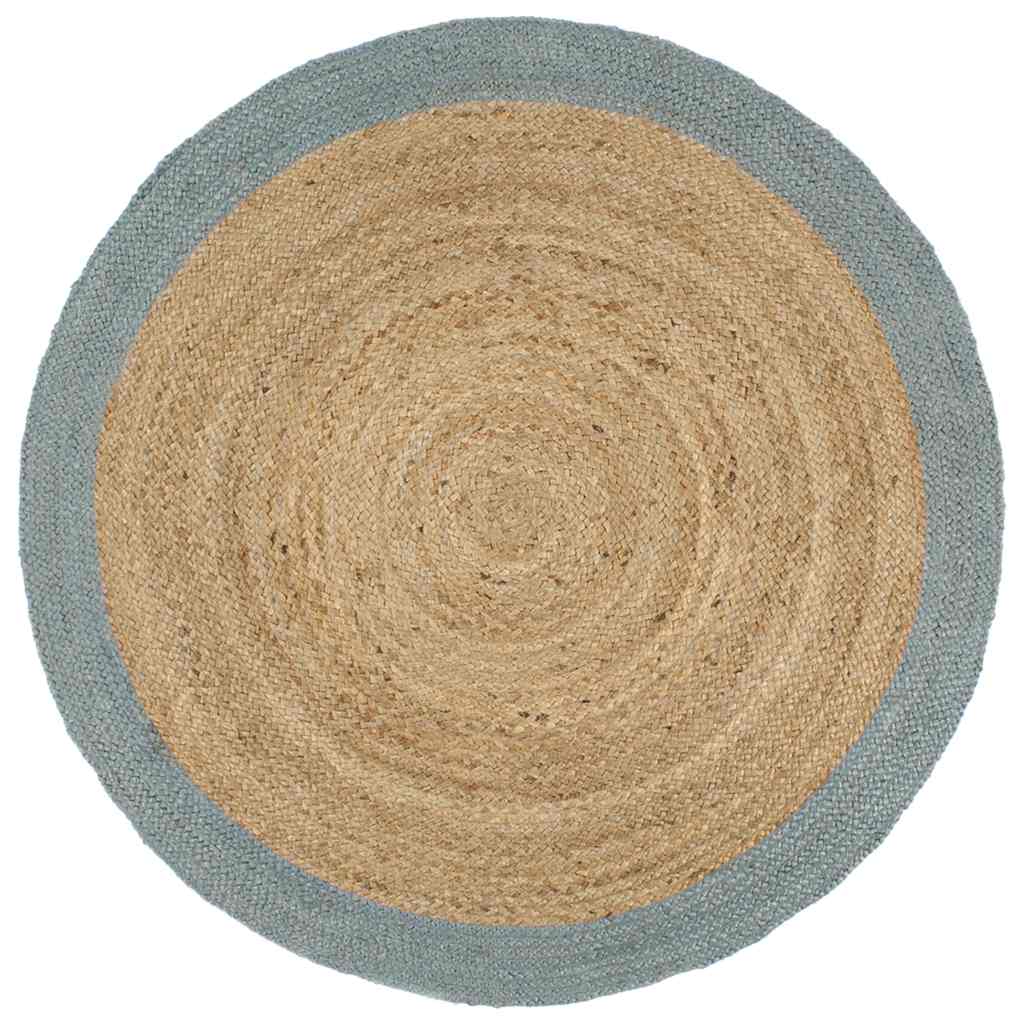 Ručno rađeni tepih od jute s maslinastozelenim rubom 240 cm